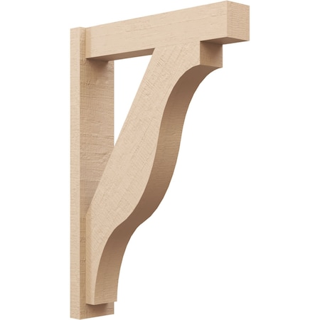 Ekena Millwork 6-in W x 26-in D x 38-in H Funston Block Rough Cedar Woodgrain TimberThane Outlooker, Primed Tan OUTUR060X26X38FST44RCPR